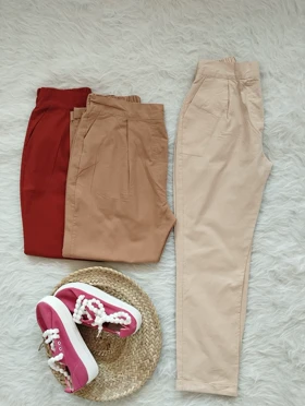 شلوار مام لینن دمپا پاکتی زنانه کد 403060