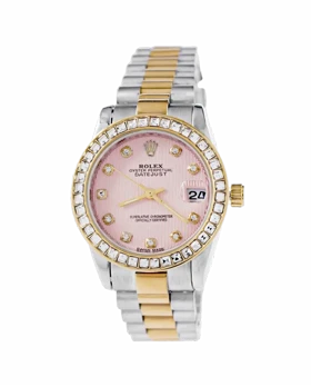 ساعت رولکس صفحه صورتی Rolex Lady Datejust SGP7