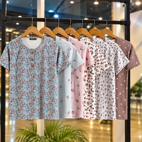 تیشرت ریپس دکمه دار code:3590