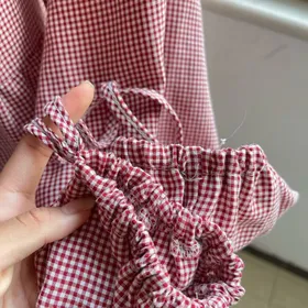 شومیز چهارخونه ریز نخی