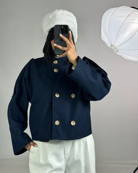 ترنچ کت یقه دکمه کد 100159