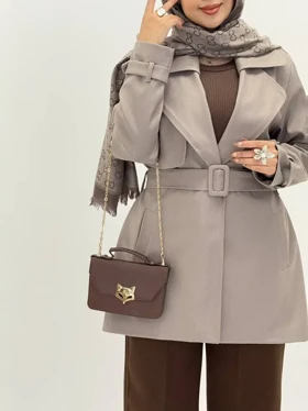 3563-بارانی آستردار تینا