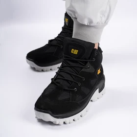 بوت اسپرت مردانه ساق‌دار مدل caterpillar کاترپیلار رنگ مشکی