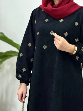 پیراهن مانتویی گلدوزی جیران 1