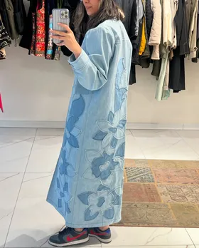 مانتو تکه‌دوزی جین