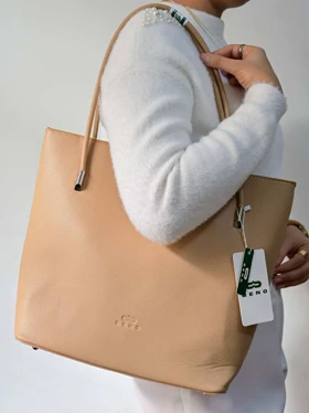 کیف دوشی زنانه بنو مدل تیارا کد BENO 4909 (کاراملی)