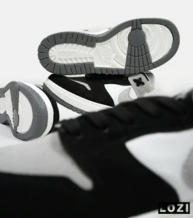 کفش کتانی بزرگ پا طوسی مشکی سفید نایک NIKE SB