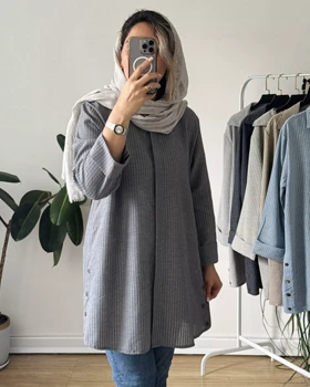 مانتو لینن بغل دگمه 3