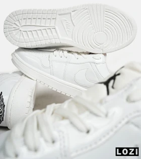 کفش کتانی مردانه سفید ورنی نایک NIKE jordan 1