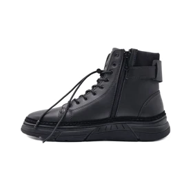 بوت و نیم بوت مردانه بندی بغل زیپ رنگ مشکی کد 9478