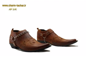 نیم بوت تگزاسی چرم طبیعی