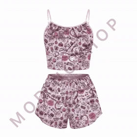 ست تاپ و شلوارک طرح تک شاخ 222