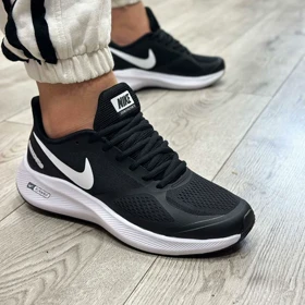 کتانی مردانه زنانه مدل نایک ایر زوم گاید nike air zoom guide رانینگ رنگ مشکی سفید