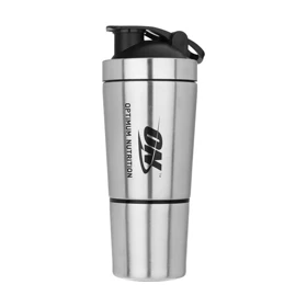 شیکر استیل دو تیکه ورزشی اوپتیموم نوتریشن مدل ON ظرفیت 0.6 لیتر