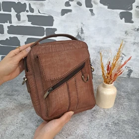 کیف دوشی مردانه چرم طبیعی پتینه