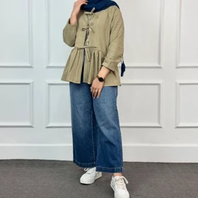 شومیز زنانه عروسکی چین‌دار