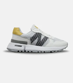 کفش کتانی سفید طوسی زرد NEW BALANCE 1300