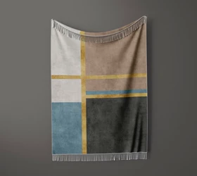 شال مبل ریش دار sofa shawl 307