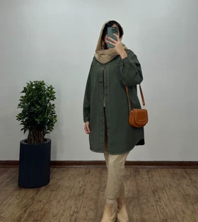 کت جین بلند رنگی سبا(ایراد دار)