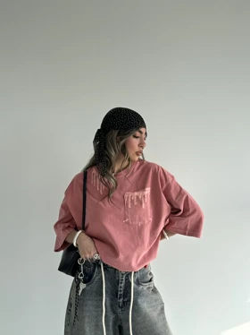 تیشرت سنگ شور تک جیب