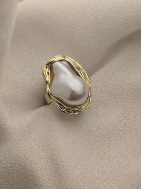 انگشتر مروارید دفرمه وارداتی