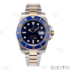 ساعت رولکس سابمارینر مردانه طلایی نقره ای صفحه آبی 102532