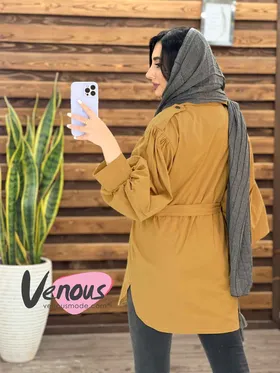 مانتو پوپلین آستین پفی