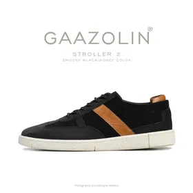 کتانی استرولر 2 گازولین مشکی مات - GAAZOLIN Stroller 2 Sneakers Smooth Black/Deep Honey