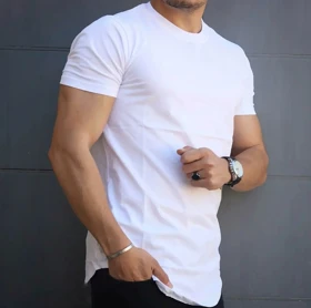 تیشرت سفید ساده بیسیک اسلیم فیت پارچه نخ پنبه اعلا