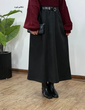 دامن فوتر به همراه کمربند