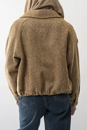 کت یقه برگردان گتردار زنانه