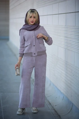 بامبر زنانه بیسکوئیتی دوجیب