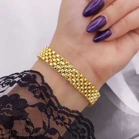 دستبند رولکس طلایی CITY GOLD
