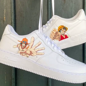 کفش اسپرت ONE PIECE کاستوم کتانی انیمه وان پیس ایرفورس نایک nike air force کد 84284