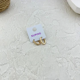 گوشواره حلقه‌ای زنانه طرح طلا ژوپینگ