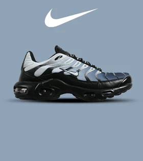 کفش کتانی مردانه و زنانه سفید طوسی مشکی NIKE AirMax Plus TN Ultra مدل 7344