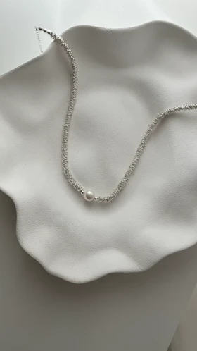 گردنبند تک مروارید پرورشی