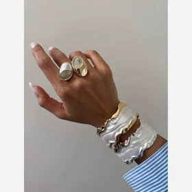 بنگل مینا کاری موج دار