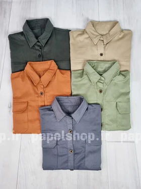 کت کراپ دوجیب سرآستین دکمه‌دار