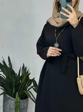 پیراهن مانتویی طهورا مشکی