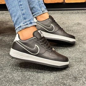 کتانی نایک ایرفورس مردانه nike air force رنگ مشکی زیره سفید