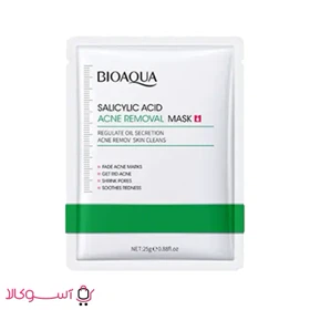 ماسک ورقه ای صورت بیوآکوا مدل salicylic acid سالیسیلیک اسید وزن 25 گرم