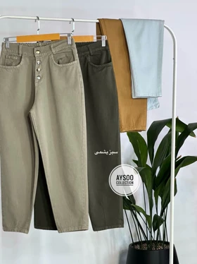 شلوار مام استایل کتان 2