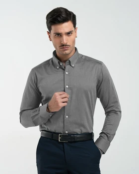 ام کی کالکشن پیراهن آستین بلند mk-1992-dark-gray