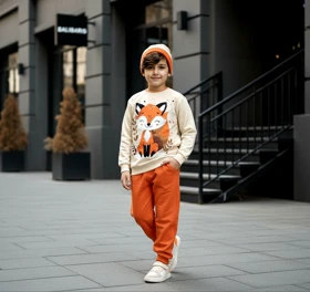 بلوز شلوار بچگانه طرح روباه