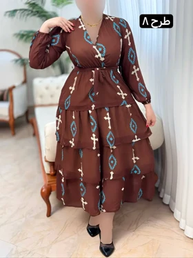 پیراهن حریر طبقه‌ای 3170