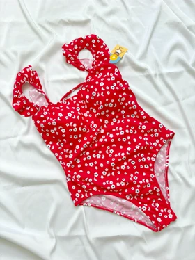 مایو پشت بندی گل‌گلی برند فیتن کد 301