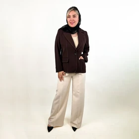 کت تکی زنانه کرپ هرمس دمسه دوزی