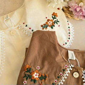 شومیز کتان گلدوزی شده