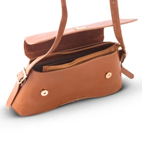 کیف دوشی زنانه چرم یلسان مدل آیریا کد 124-PRM